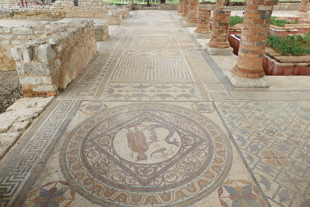 Roman mosaic pavement of the Conimbriga ruins