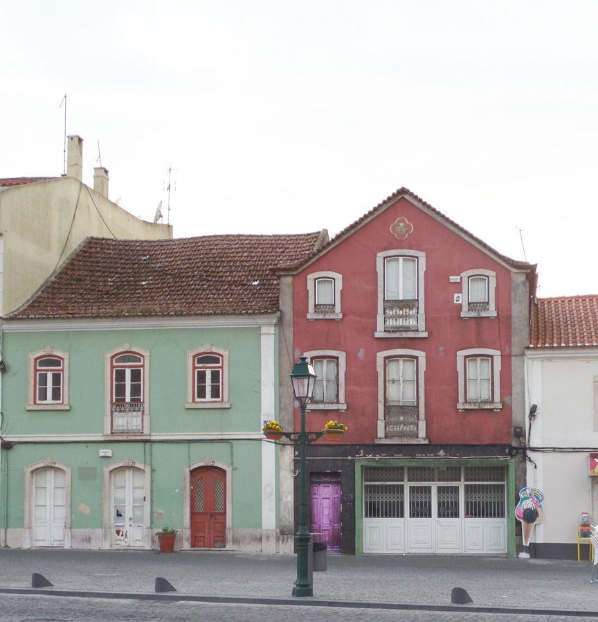 Colorful houses in the town