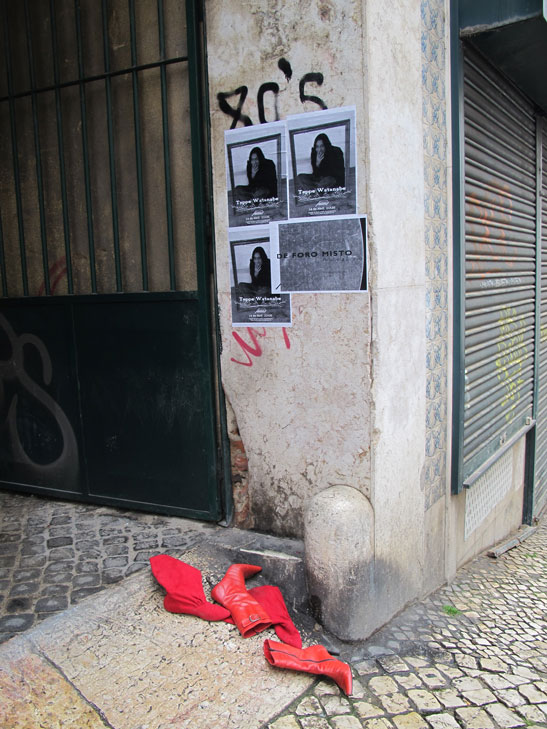 red shoes in Lisbon