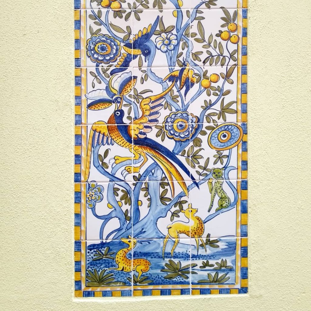 Traditional Portuguese tiles in Lisbon