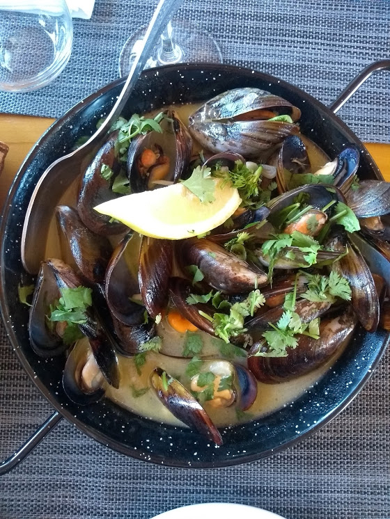 Delicious mussels from the Alento restaurant in Portugal.